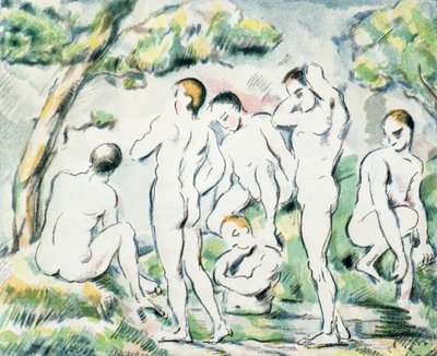 The Bathers, small plate by Paul Cézanne